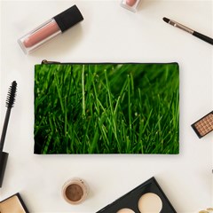 Green Grass 1 Cosmetic Bag (medium)  by trendistuff