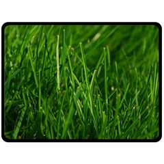 Green Grass 1 Double Sided Fleece Blanket (large) 