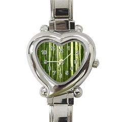 Bamboo Grove 2 Heart Italian Charm Watch