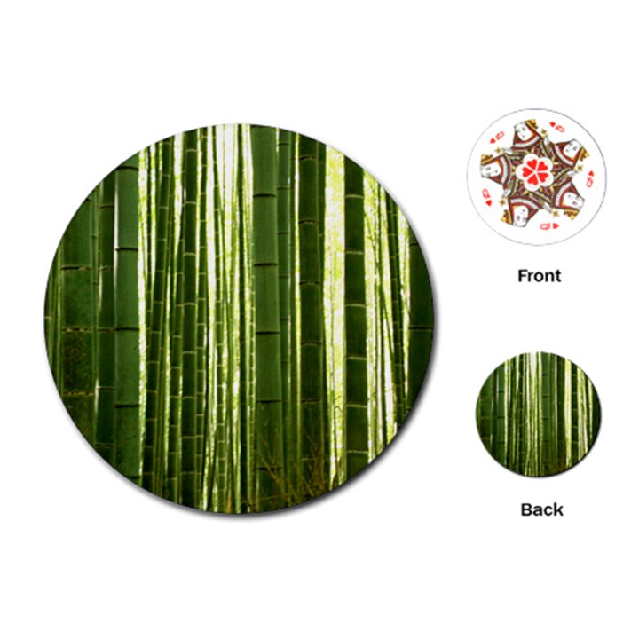 BAMBOO GROVE 2 Playing Cards (Round) 