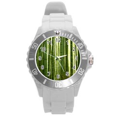 Bamboo Grove 2 Round Plastic Sport Watch (l) by trendistuff