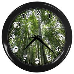 Bamboo Grove 1 Wall Clocks (black)