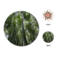 Bamboo Grove 1 Playing Cards (round) 