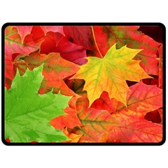 AUTUMN LEAVES 1 Fleece Blanket (Large) 