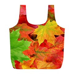 AUTUMN LEAVES 1 Full Print Recycle Bags (L) 