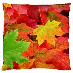 AUTUMN LEAVES 1 Standard Flano Cushion Cases (One Side) 