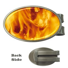 Yellow Flames Money Clips (oval)  by trendistuff