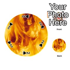 Yellow Flames Playing Cards 54 (round)  by trendistuff