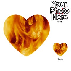 Yellow Flames Multi-purpose Cards (heart) 