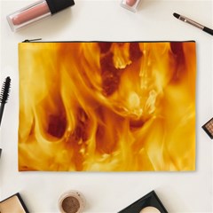 Yellow Flames Cosmetic Bag (xl) by trendistuff