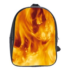 Yellow Flames School Bags(large)  by trendistuff