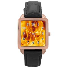 Yellow Flames Rose Gold Watches