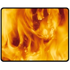 Yellow Flames Double Sided Fleece Blanket (medium) 