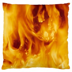 Yellow Flames Standard Flano Cushion Cases (one Side) 