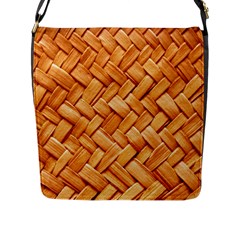 Woven Straw Flap Messenger Bag (l) 