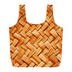 Woven Straw Full Print Recycle Bags (l)  by trendistuff