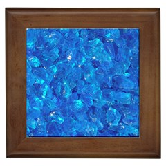 Turquoise Glass Framed Tiles by trendistuff