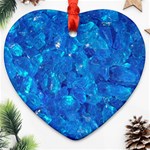 TURQUOISE GLASS Ornament (Heart) 