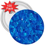 TURQUOISE GLASS 3  Buttons (100 pack) 