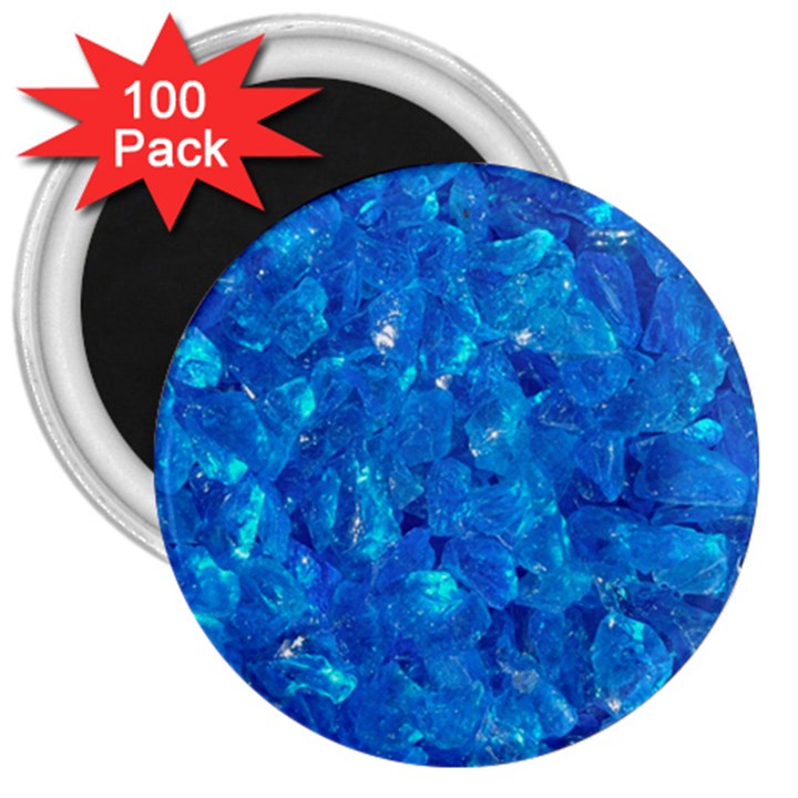 TURQUOISE GLASS 3  Magnets (100 pack)