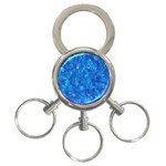 TURQUOISE GLASS 3-Ring Key Chains