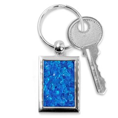 Turquoise Glass Key Chains (rectangle)  by trendistuff