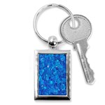 TURQUOISE GLASS Key Chains (Rectangle) 