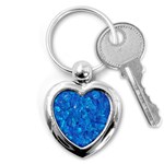 TURQUOISE GLASS Key Chains (Heart) 