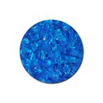 TURQUOISE GLASS Rubber Coaster (Round) 