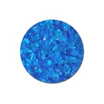 TURQUOISE GLASS Magnet 3  (Round)