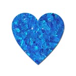 TURQUOISE GLASS Heart Magnet