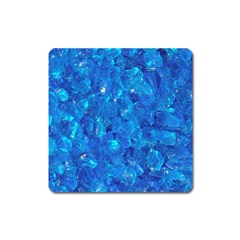 Turquoise Glass Square Magnet