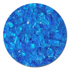 Turquoise Glass Magnet 5  (round)