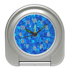 Turquoise Glass Travel Alarm Clocks