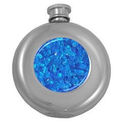 Turquoise Glass Round Hip Flask (5 Oz) by trendistuff