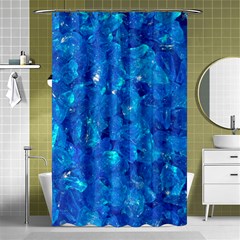 Turquoise Glass Shower Curtain 48  X 72  (small) 