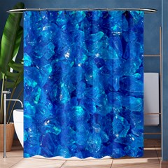 Turquoise Glass Shower Curtain 60  X 72  (medium) 