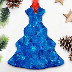 Turquoise Glass Christmas Tree Ornament (2 Sides)