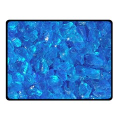 Turquoise Glass Double Sided Fleece Blanket (small) 