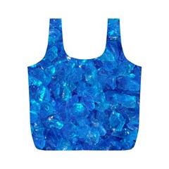 Turquoise Glass Full Print Recycle Bags (m) 