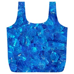 Turquoise Glass Full Print Recycle Bags (l) 