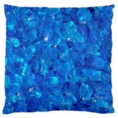 Turquoise Glass Large Flano Cushion Cases (two Sides) 