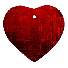 Shades Of Red Ornament (heart)  by trendistuff