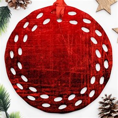 Shades Of Red Round Filigree Ornament (2side) by trendistuff