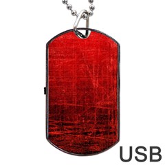 Shades Of Red Dog Tag Usb Flash (two Sides) 