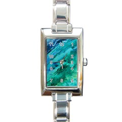 Shades Of Blue Rectangle Italian Charm Watches by trendistuff