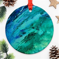 Shades Of Blue Ornament (round)  by trendistuff