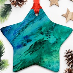 Shades Of Blue Ornament (star)  by trendistuff