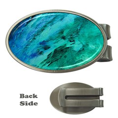 Shades Of Blue Money Clips (oval) 