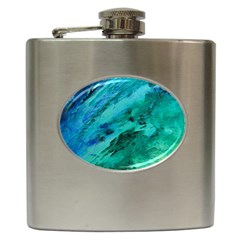 Shades Of Blue Hip Flask (6 Oz) by trendistuff